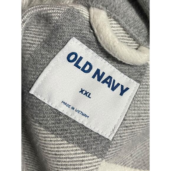 XXL Old Navy Womens Button Down Collared Shacket Heavy Flannel - Picture 11 of 12